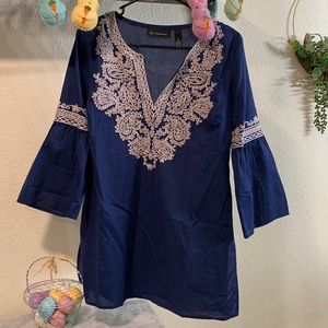 8-INC International Concepts Embroidered Tunic